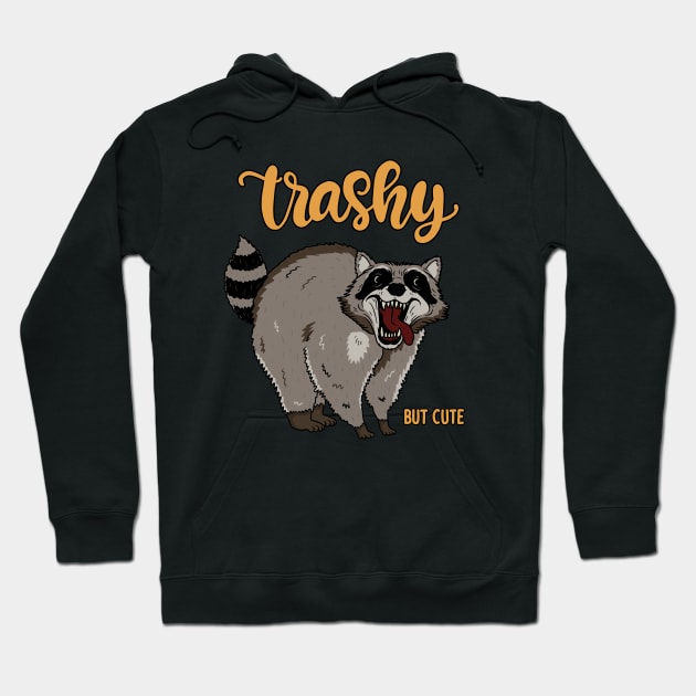 Raccoon - Trashy but cute Hoodie by valentinahramov